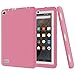 Fire 7 Case, H&T(TM) Ultra Slim Thin Hybrid Double Layer Anti-Scratch Shockproof Protective Cover Case For Fire 7 Inch [Kids Friendly] Tablet (5th Generation - 2015 release Only) (Pink)