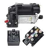 LUKYAUASPT Air Suspension Compressor with Valve Block & Relay for 2007-2012 Mercedes-Benz W221 C216 CL550 CL600 CL65 AMG S350 S550 S600 S63 AMG 2213201704 for W166 X166 GL350 GL450 ML350 A1663200104