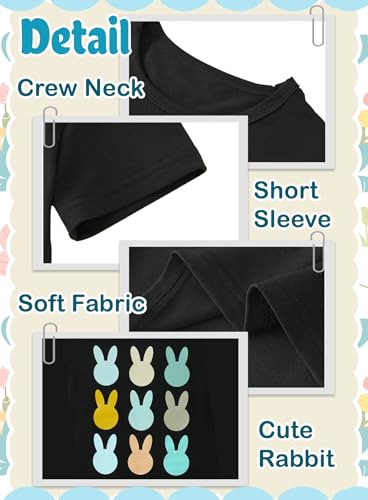 Toddler Boys Easter Dinosaur Shirt - Kid Bunny Ear Saurus Rex Egg Print Top Casual Graphic Tee Summer Spring Outfit4