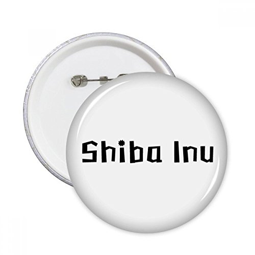 Badge Shiba Inu pins vêtements décoration lot de 5 grand format multicolore pour sac à dos