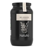 Natulio Bio Kokosöl – ideal zum Braten und Kochen – 100% reines natives Kokosöl kaltgepresst – hochwertiges Kokosfett Bio für Küche, Haut & Haar – Coconut Oil – Vegan, Ohne Zusätze - 950ml