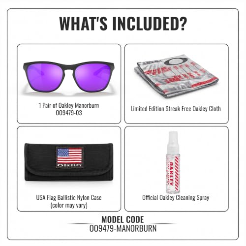 Image of Oakley MANORBURN OO9479 Square Shape Sunglasses With Official Eyewear Kit