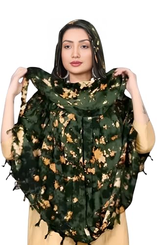 Image of Cotton Long Scarf Cum Mask Scarves Usable for Vehicle Driver | White Printed Design Fabric | Universal Size | Soft & Breathable Sun Protection | For Girl & Women