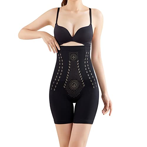 Far Infrarouge Négatif Oxygen Bodysuit Valentine Gift Honeycomb Body Shaping Slip Respirant Body Shaper Corsage Formend (Black-2, XXL)