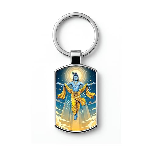 Image of Stylish Metal Keychains with Permanent Glossy Print - Inspirational Quotes & Spiritual Designs - Perfect Key chains for loved ones, Personal Use, Gifts & Return Gifts