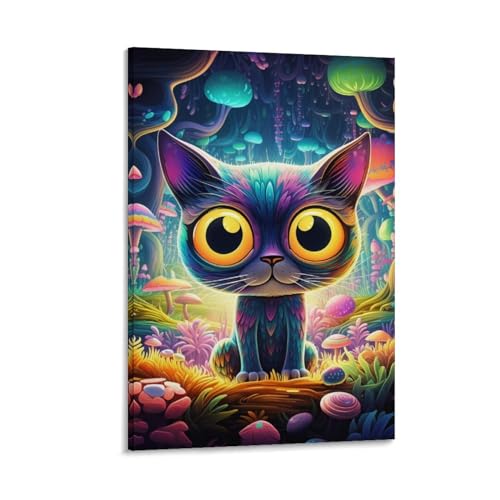 Peintures sur toile chat mignon pour réveiller la déco d'une chambre d'enfant