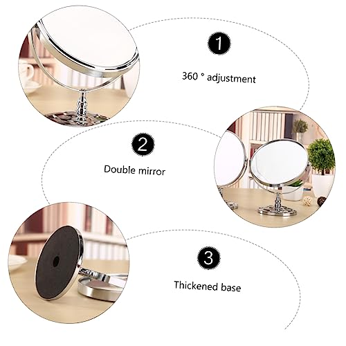 Espejo de maquillaje de mesa giratorio minkissy miniatura 3