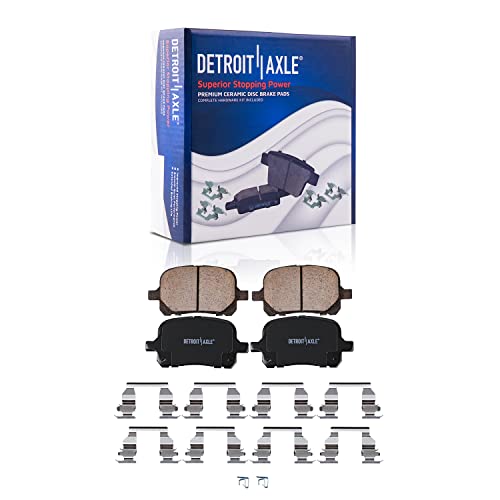 Image of Detroit Axle - Brake Pads for 2000-2001 Toyota Camry, 2000-2004 Avalon, 1999-2003 Solara, Front and Rear Ceramic Brake Pads w /Hardware Replacement