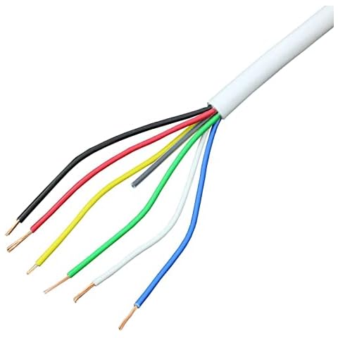 Lumonic 6x 0,34mm² LED Steuerleitung weiss 20m I ummanteltes 6 adriges Kabel flexibel I Geschirmtes Steuerkabel, LiYY Verlängerung, Stromkabel Cover