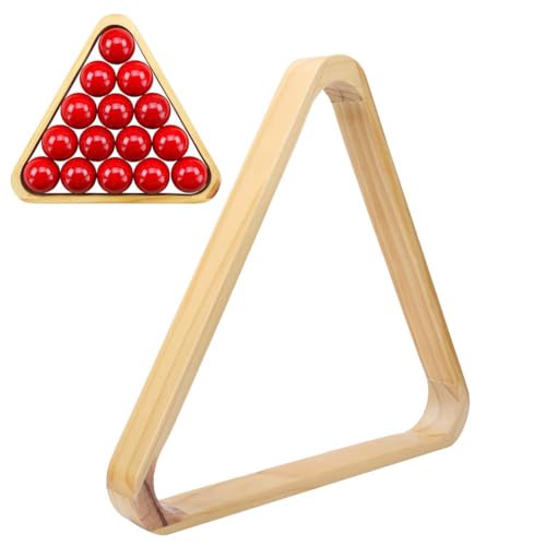 Agatige Billiard Frame, Wooden Professional Billiards Triangular Rhombus Frame Thicken Pool Table Triangle Billiards Snooker Balls Rack Sports Supplies Accessories(British)