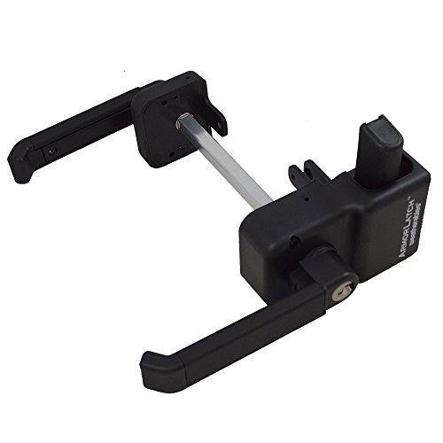 Weatherables | WBGA-LATCHARMOR-NW | Nylon Polymer Key Lockable Magnetic Armor Latch | Keyed Alike | Black | Gate Hardware