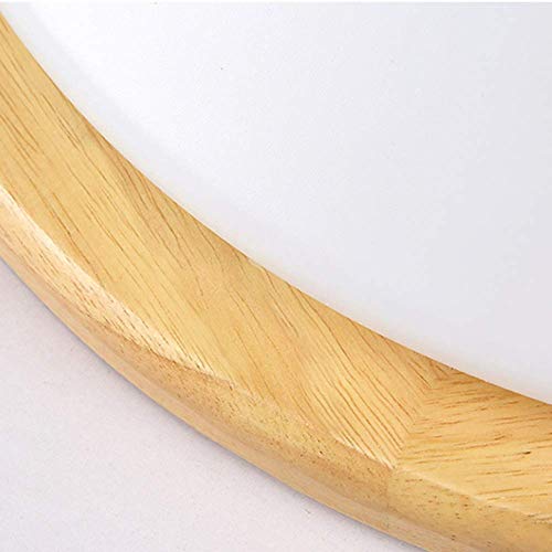 Lámparas de madera para pasillo y dormitorio con plafón LED nórdico de 40 cm 6