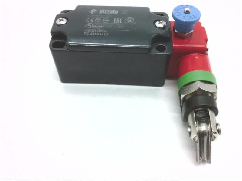 PIZZATO FD 2184-GT6 3 NC, -40-80 Degree C, Metal HOUSING, NO Cable Gland, ONE Conduit Entry, PG 11 Conduit Entry, Right Transversal Head, Rope Safety Switch, Silver Contacts W/ 1 UM Gold Coating, SL