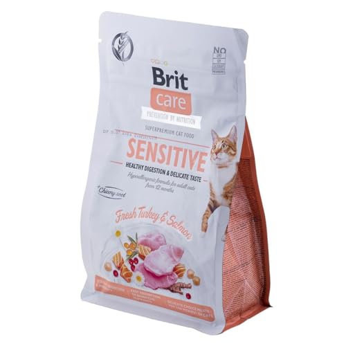 VAFO PRAHA s.r.o. Brit Care Cat Sensitive Nassfutter für Katzen, 400 g, gesunde Verdauung und delikater Geschmack GF, 1 Stück (1er Pack)