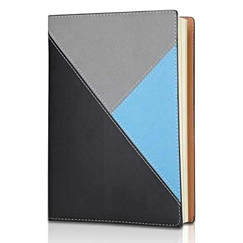 SEEALLDE Cuaderno A5, a rayas, tapa blanda, en blanco, tapa dura, diario de viaje, con soporte para bolígrafo, para escuela, oficina, 200 páginas Cover