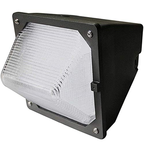 LED Wall-Pack Photo Cell Glass Lens- 30W 5000K Commercial Outdoor Light Fixture ( Out-Door Dusk to Dawn Sensor Security Porch Lighting For Industrial Out-Side Photocell )