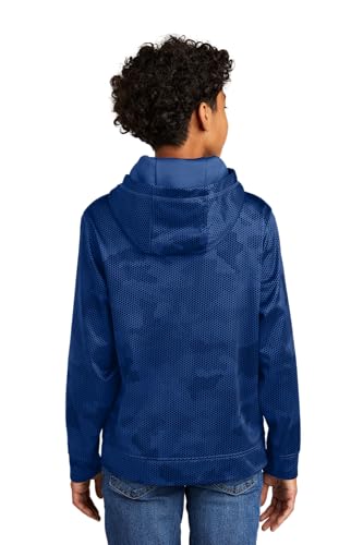 SPORT-TEK Youth Sport-Wick CamoHex Fleece Hooded Pullover3