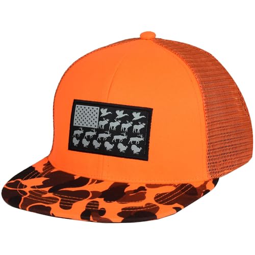 Image of EDTREK Outdoorsman Pro Trucker Breathable Mesh Performance Cap - Flat Brim Snapback Hat