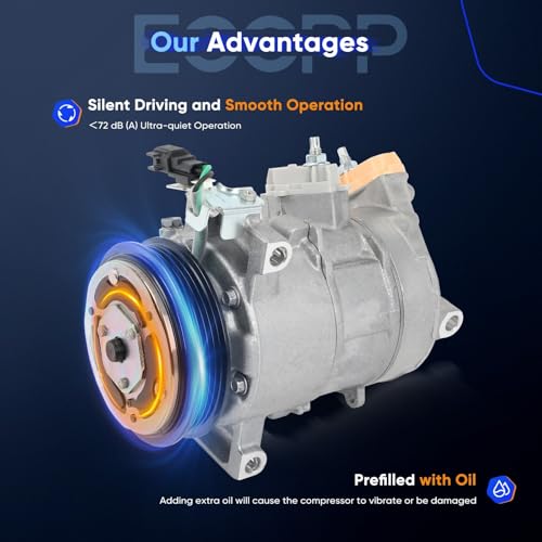 Image of ECCPP AC Compressor Fit for Ford Mustang L4 2.3L 2015-2024 | AC Compressor with Clutch Strong Cooling