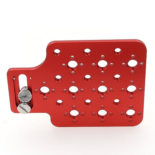 HangTon Universal Cheese Plate Camera Side Mounting 3/8" 1/4" Thread for Sony ARRI Alexa RED DSMC2 Komodo Teradek Vaxis Rig Wireless Receiver (Red) - Image 2