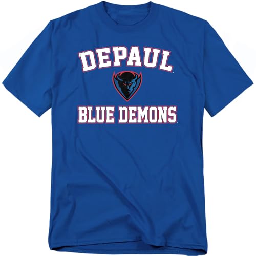 LOGOVISION DePaul University Campus Classic Unisex Adult T Shirt, Royal, Large
