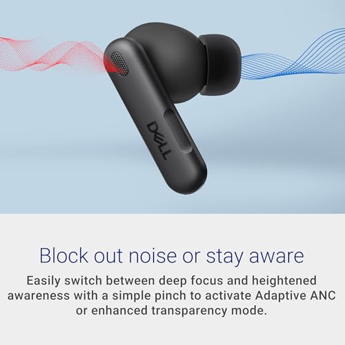 Image of Dell Pro Plus Earbuds - EB525 - True Wireless, Bluetooth 5.3, AI-Based Noise-Cancelling mic, Adaptive ANC, Ear tip Sizes (XS, S, M, L)