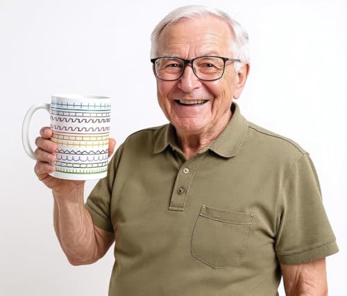 Taza de cerámica 11 oz con mensaje divertido multicolor miniatura 5