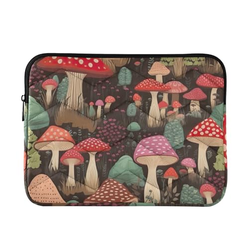 Funda para portátil 13-14 pulgadas impermeable con patrón de hongos
