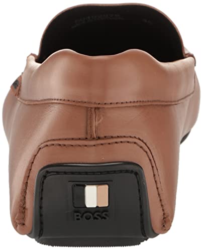 BOSS Men's Smooth Leather Moccasins with Rubber Outer Sole Loafer3