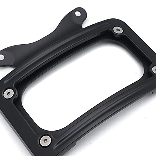 Httmt Mt389-Bk Black Laydown Curved License Plate Bracket Tag Holder Compatible With '10-Later Flhx, Flhxs, Flhxse, Fltrx, Fltrxs And '10-'12 Flhxse (Street Glide Flhx/Road Glide Fltrx) #TOP2