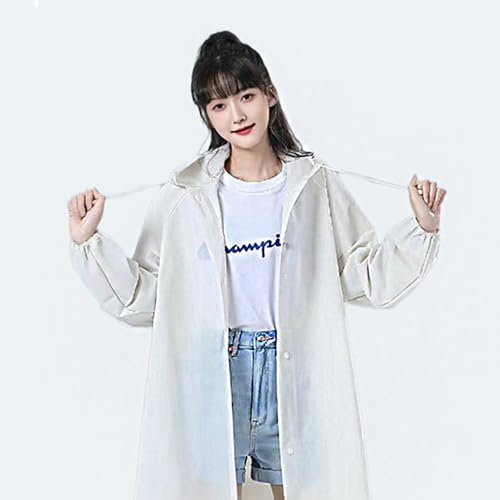Raincoat cape reusable unisex long transparent raincoat a variety of colors available foldable and easy to carry3