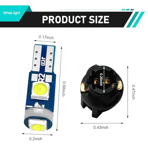 20 Piezas Bombillas LED 74 Para Tablero Universal miniatura 2