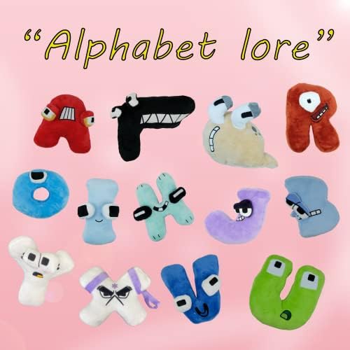 Miniatura 5 de vizethru Alphabet Lore - Peluche de la historia del alfabeto divertido peluche del alfabeto adecuado para los fanáticos de regalar A-Z 26 unidades