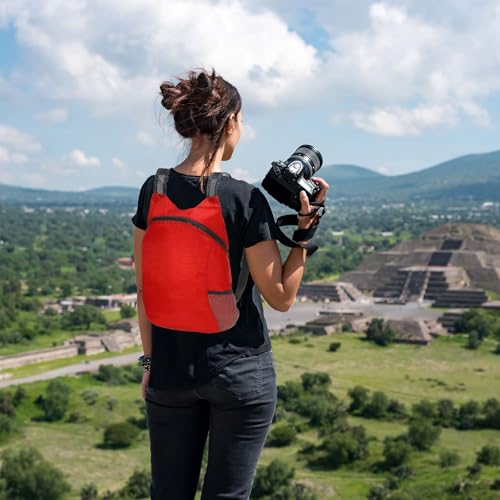 Mochila para senderismo plegable ligera verde 15-20L miniatura 5