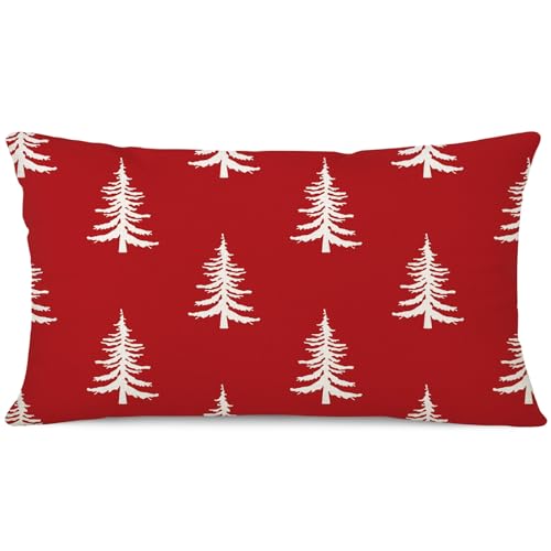 Ohok Dekorativ Weihnachten Kissenbezug 30x50 cm, Polyester Leinen...