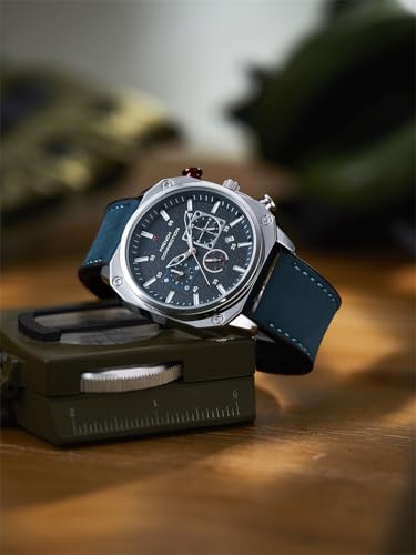 Image of French Connection Chronexis | Blue Dial Chronograph | Blue Silicone Strap | Watch for Men - FCB19UL
