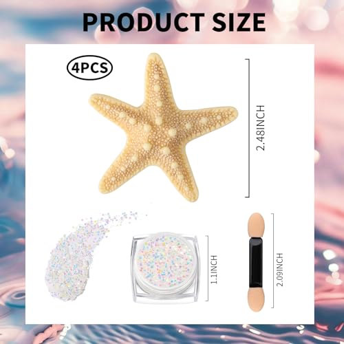 Pinzas en forma de estrella de mar, pack de 4 unidades miniatura 5