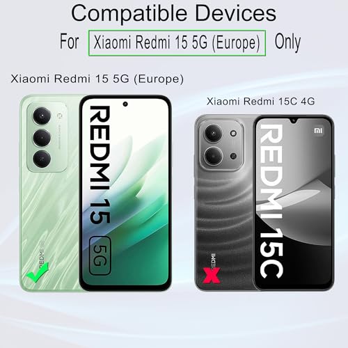 Image of Ibywind for Xiaomi Redmi 15 5G Screen Protector,2 Pack,9H Hardness Tempered Glass and Camera Lens Protector,with Alignment Frame,Full Coverage,Bubble Free,Fingerprint Unlock,Scratch Resistant
