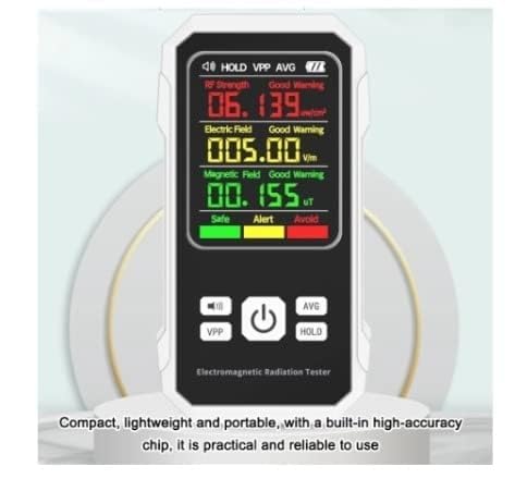 Image of QAWACHH 3 in 1 Electronic Radiation Detector Electric Field Intensity Meter (Black)