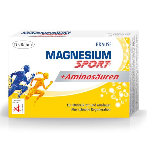 Dr. Böhm Magnesium Sport + Aminosäuren: Für Muskelkraft Ausdauer & Regeneration nach dem Sport mit BCAA Magnesium Kalium & Vitaminen 14 Sachets