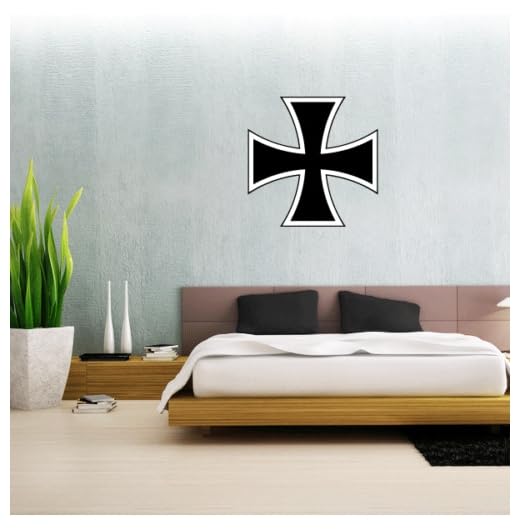 German Iron Cross Wall Decal Large Vinyl Sticker - Sticker Graphic Decal