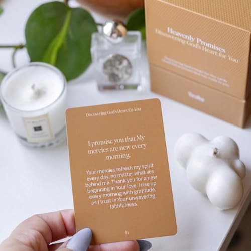Image of Yesha 52 Heavenly Promises Pocket Bible Verse Cards | Discovering God's Heart for You | Compact Christian Affirmation Cards for Daily Devotional Prayer | Premium Pocket-Size Faith Gift for Men & Women