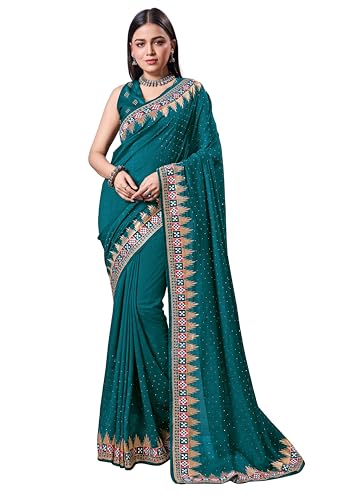 Image of Jaanvi fashion Women's Pasapalli Design Sambalpuri Silk Saree with Swarovski Work & Blouse Piece