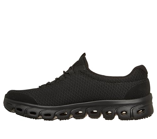 Image of Skechers Women's Mesh Bungee Slip-On Sneaker with Glide-Step Slip Resistant Outsole