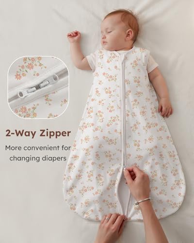 Image of Yoofoss Baby Sleep Sack 12-18 Months Wearable Blanket for Babies 100% Organic Cotton 2-Way Zipper TOG 0.5 Toddler Sleeping Sack 3 Pack, Comfy Lightweight Sleep Sacks