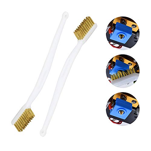 3Wthings - Cepillo de limpieza para impresora 3D, 2 unidades, cepillo de limpieza de alambre de cobre