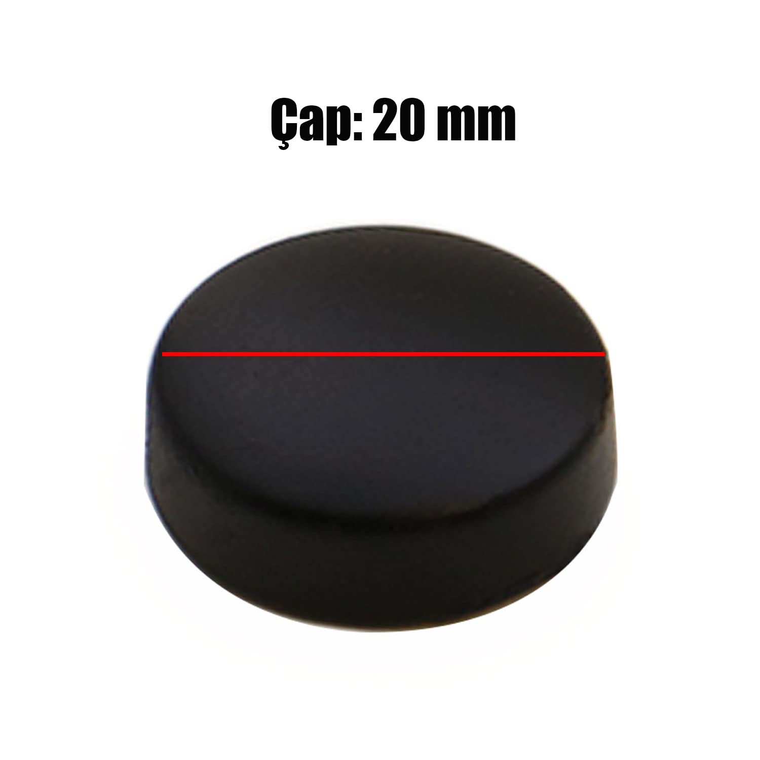 Badem10 Dekoratif Vida Kapağı Kapatıcı 20 mm Mat Siyah Vida Tapası Tıpası (100 ADET)