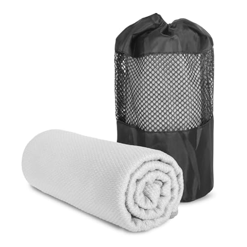 GLOSKIN Toalla Antideslizante para Esterilla de Yoga Pilates con Silicona Antideslizante, Lavable a Máquina, 183x63cm Toalla Grande para Esterilla de Yoga para Fitness, Ejercicio