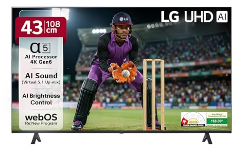 Image of LG 108 cm (43 Inches) UR7500 AI Series 4K Ultra HD (3840 x 2160) Smart webOS LED TV 43UR7500PSC