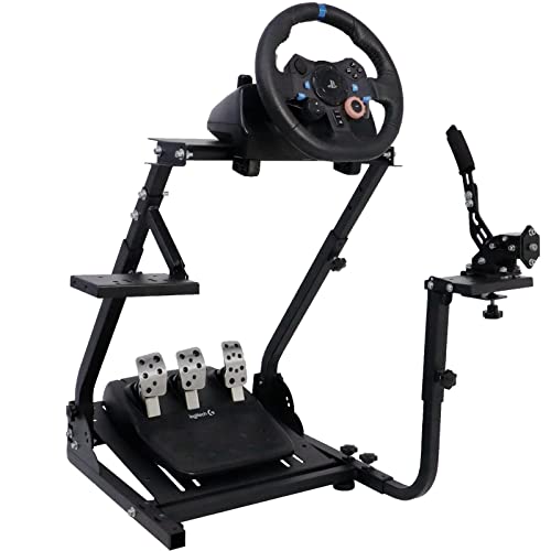 Marada Racing Steering Wheel Stand,Double Gear Adjustment,Match for Logitech G25, G27, G29,G920 Wheels and Thrustmaster T300RS T500RS,For PC PS4 Xbox,Wheel & Pedals Not Included